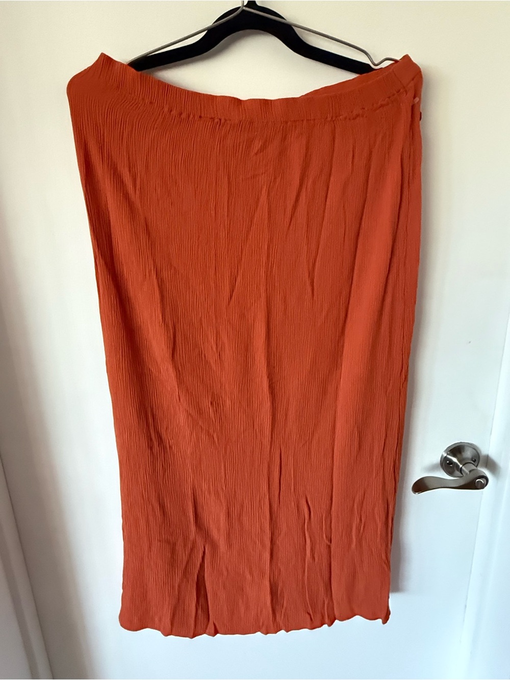 ASOS Rust Orange Button-Front Maxi Skirt - Picture 2 of 3